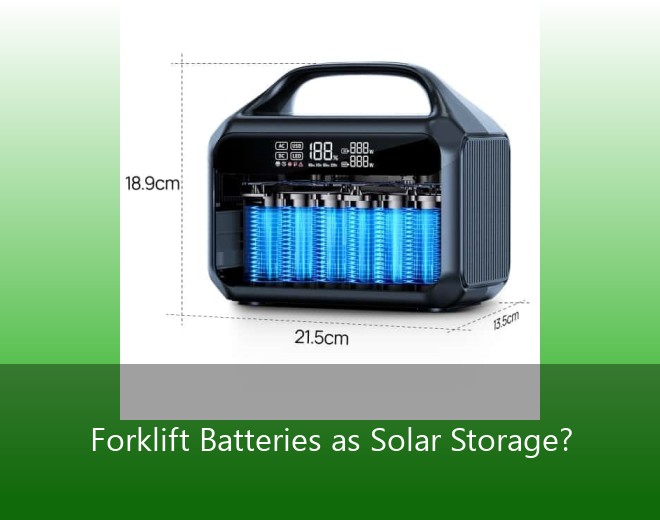 Forklift Batteries as Solar Storage?